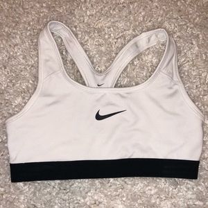 Nike Dri-Fit Sports Bra White/Black Large